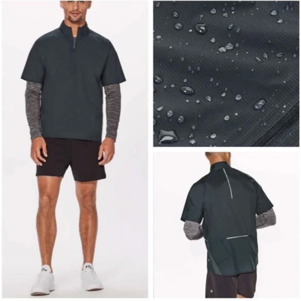 Lululemon Surge Short Sleeve Shell Top Melanite Gray XL